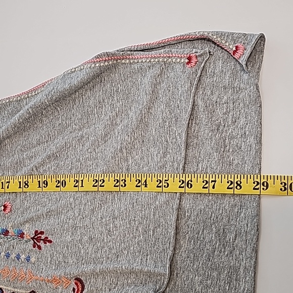 Johnny Was Tua Knit Drape Top Shirt Blouse Short Sleeve V-neck Pullover Floral S - Picture 16 of 16